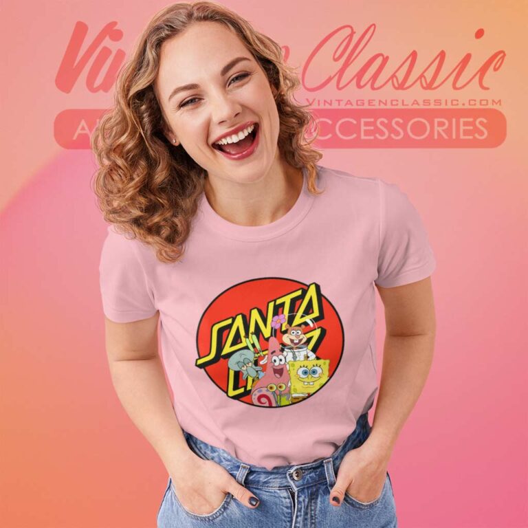 Spongebob Santa Cruz Women TShirt Spongebob Santa Cruz Women TShirt