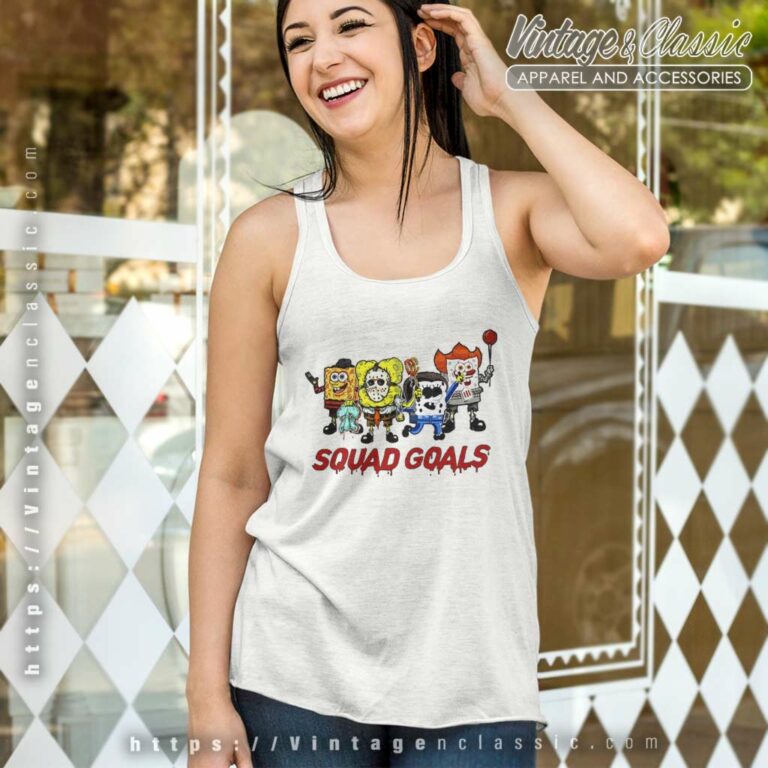 Spongebob Squad Goal Halloween Tank Top Racerback Spongebob Squad Goal Halloween Tank Top Racerback