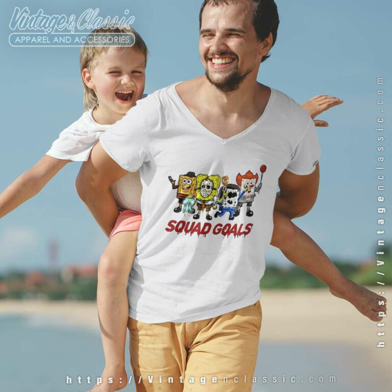 Spongebob Squad Goal Halloween V Neck TShirt Spongebob Squad Goal Halloween V Neck TShirt