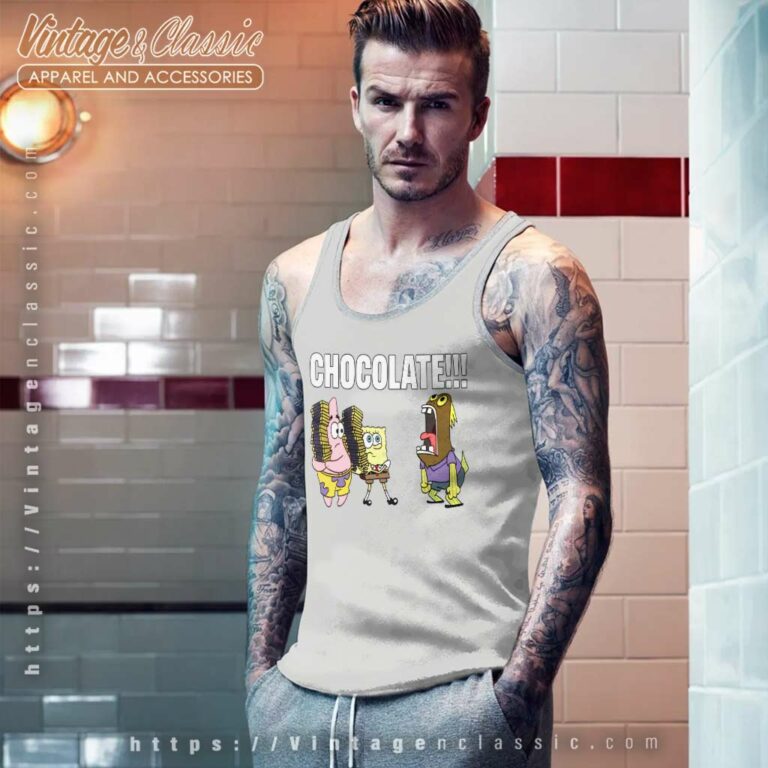 Spongebob Squarepants Chocolate Tank Top Racerback Spongebob Squarepants Chocolate Tank Top Racerback
