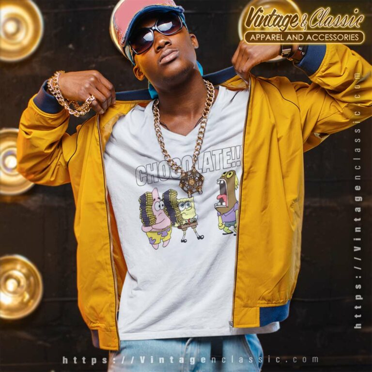 Spongebob Squarepants Chocolate V Neck TShirt Spongebob Squarepants Chocolate V Neck TShirt