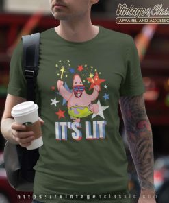 Spongebob Squarepants Lit Fireworks Patrick T Shirt