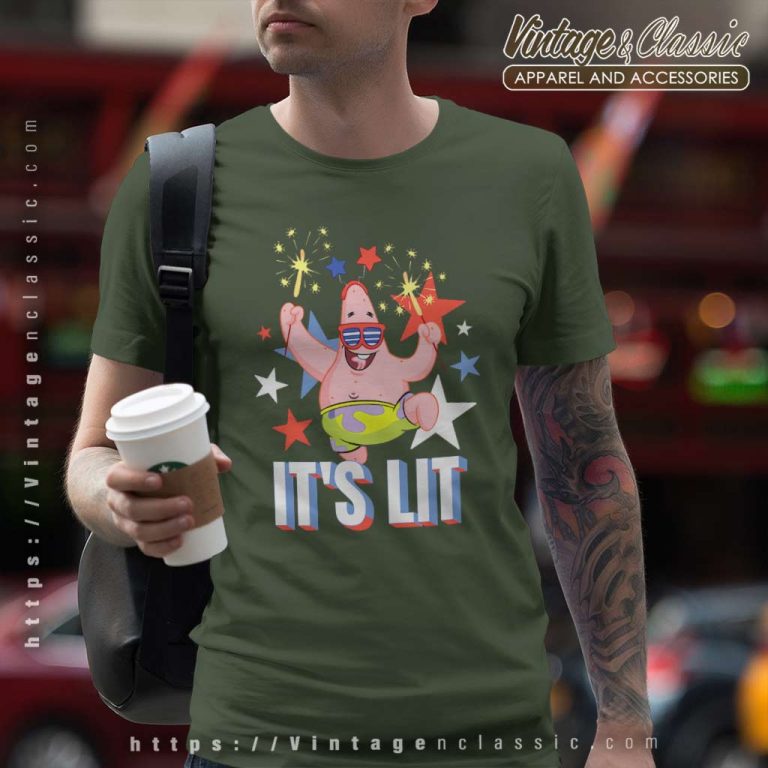 Spongebob Squarepants Lit Fireworks Patrick T Shirt Spongebob Squarepants Lit Fireworks Patrick T Shirt
