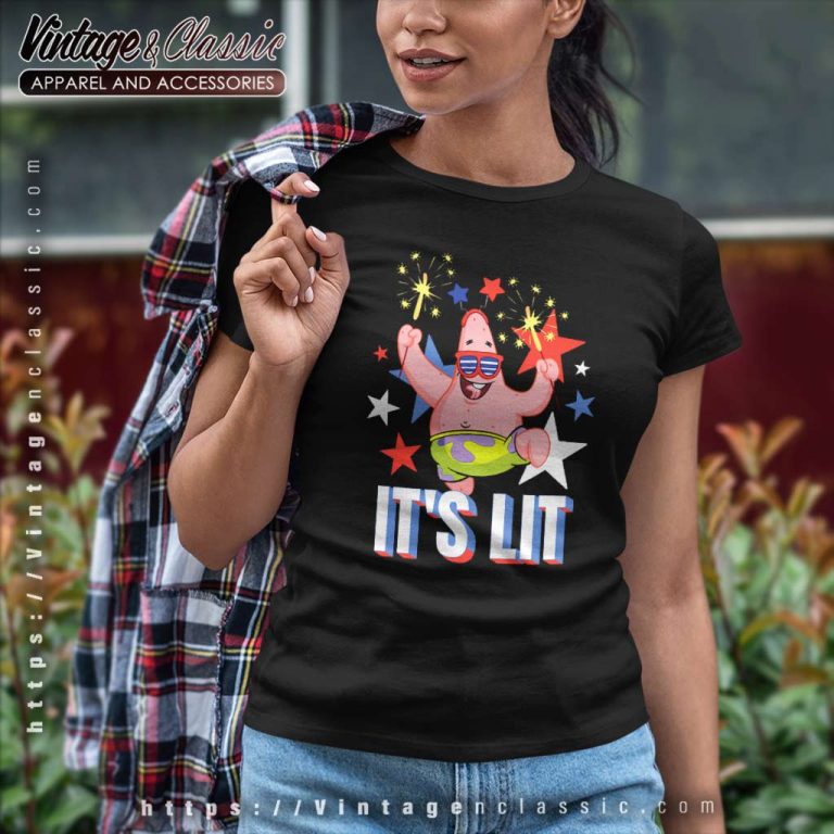 Spongebob Squarepants Lit Fireworks Patrick Women TShirt Spongebob Squarepants Lit Fireworks Patrick Women TShirt
