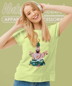 Spongebob Squarepants Patrick Star Christmas Tree Women TShirt