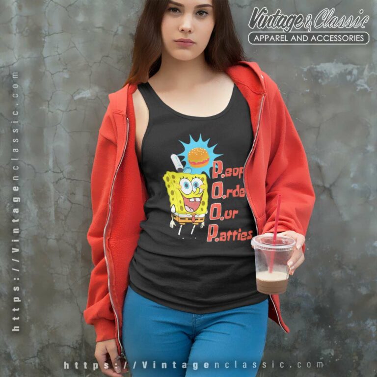 Spongebob Squarepants Poop Tank Top Racerback Spongebob Squarepants Poop Tank Top Racerback