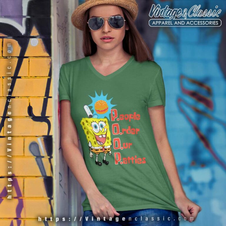 Spongebob Squarepants Poop V Neck TShirt Spongebob Squarepants Poop V Neck TShirt