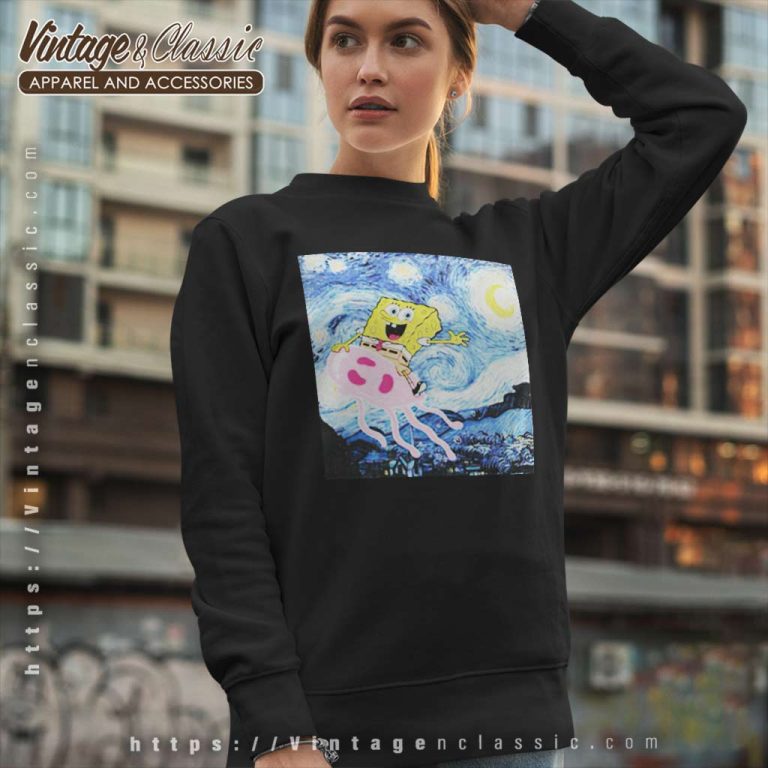 Spongebob Squarepants Starry Night Sweatshirt Spongebob Squarepants Starry Night Sweatshirt