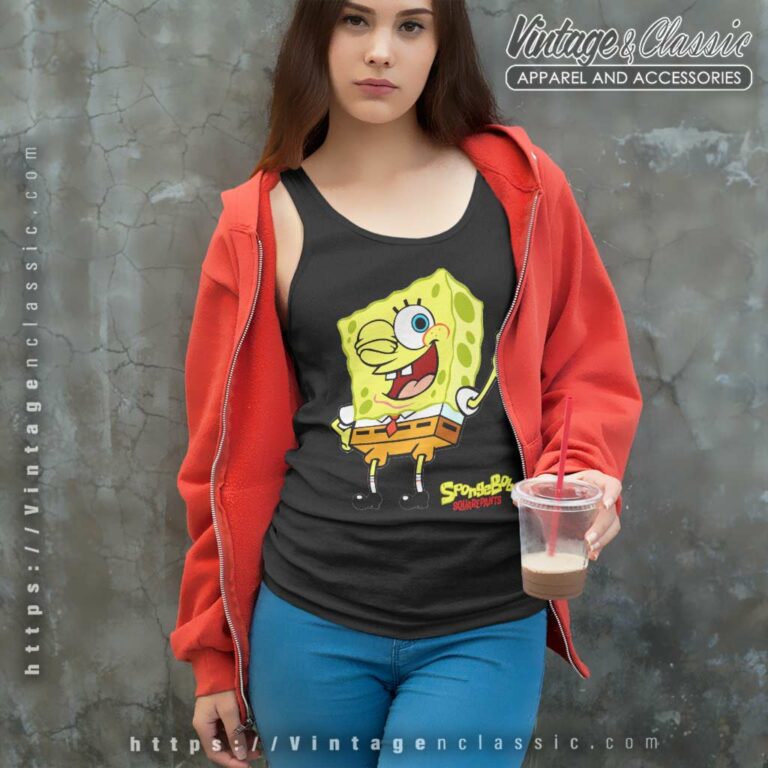 Spongebob Squarepants Thump Up Tank Top Racerback Spongebob Squarepants Thump Up Tank Top Racerback