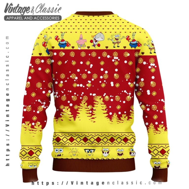 Spongebob Squarepants Ugly Christmas Sweater back Ugly Sweater Spongebob Squarepants Ugly Christmas Sweater back Ugly Sweater