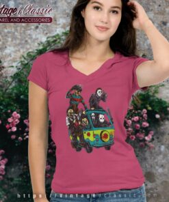 Spooky Halloween Bus Shirt 5 Spooky Halloween Bus Shirt V Neck TShirt