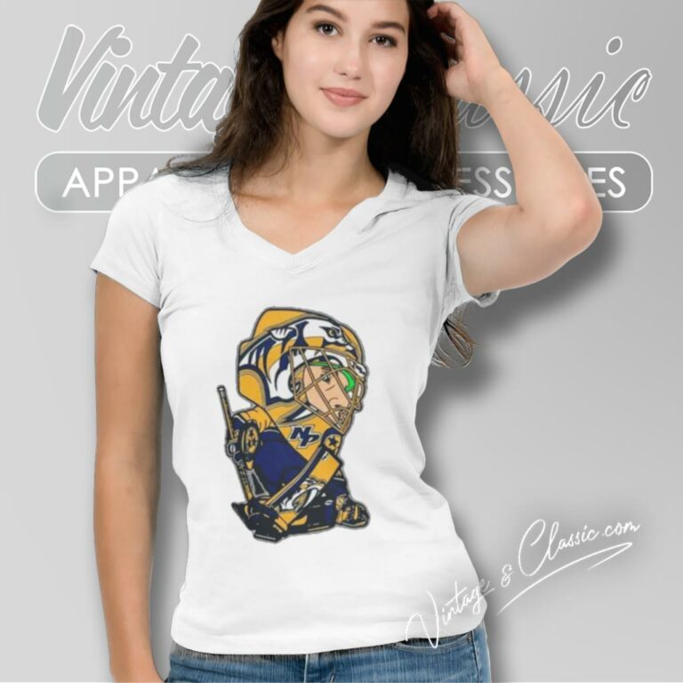 Sportnics Nashville Predators Goalie V Neck TShirt Sportnics Nashville Predators Goalie V Neck TShirt