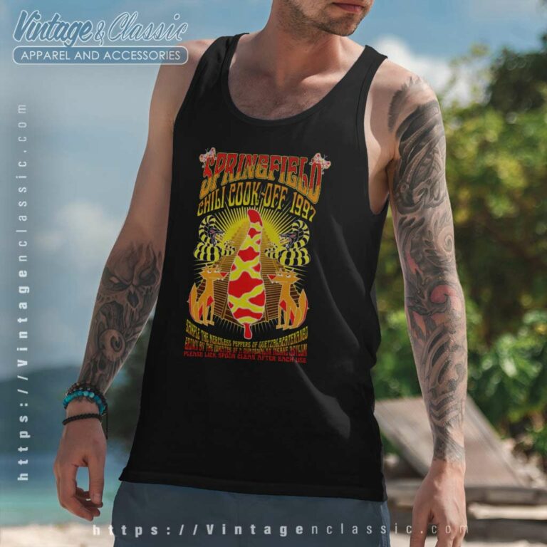 Springfield Chili Cook Off Inspired Simpsons Tank Top Racerback Springfield Chili Cook Off Inspired Simpsons Tank Top Racerback