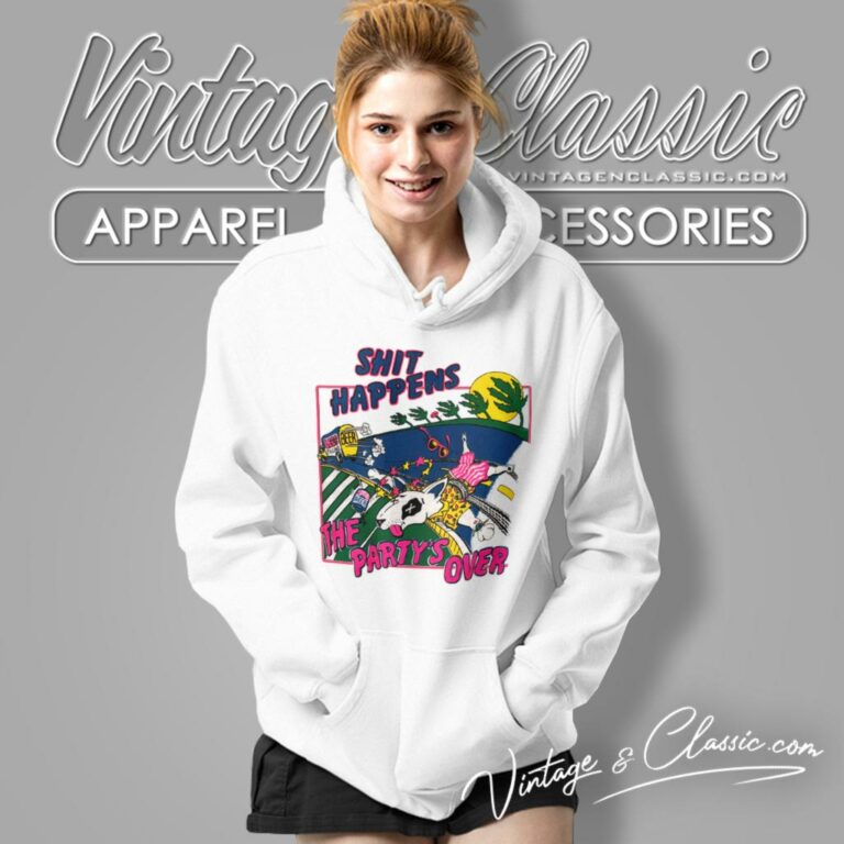 Spuds Mackenzie Beer Shit Happens The Partys Over Hoodie Spuds Mackenzie Beer Shit Happens The Partys Over Hoodie