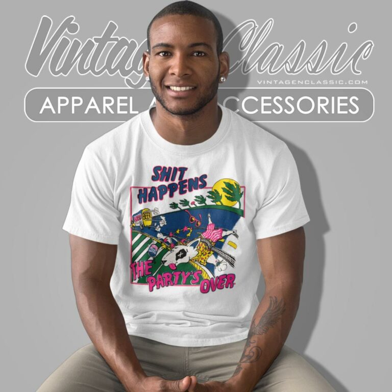 Spuds Mackenzie Beer Shit Happens The Partys Over T Shirt Spuds Mackenzie Beer Shit Happens The Partys Over T Shirt