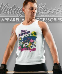 Spuds Mackenzie Beer Shit Happens The Partys Over Tank Top Racerback