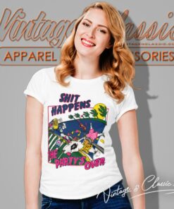 Spuds Mackenzie Beer Shit Happens The Partys Over Women T Shirt