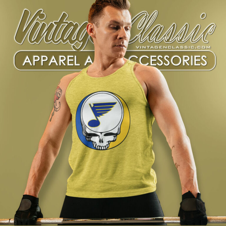 St Louis Blues Grateful Dead Steal Your Face Tank Top Racerback St Louis Blues Grateful Dead Steal Your Face Tank Top Racerback