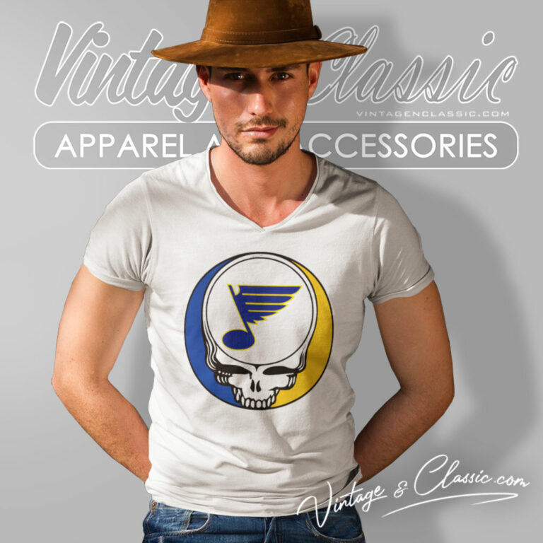 St Louis Blues Grateful Dead Steal Your Face V Neck TShirt St Louis Blues Grateful Dead Steal Your Face V Neck TShirt