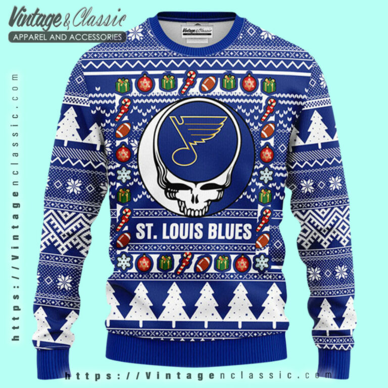 St Louis Blues Grateful Dead Ugly Sweater Ugly Christmas Sweater St Louis Blues Grateful Dead Ugly Sweater Ugly Christmas Sweater
