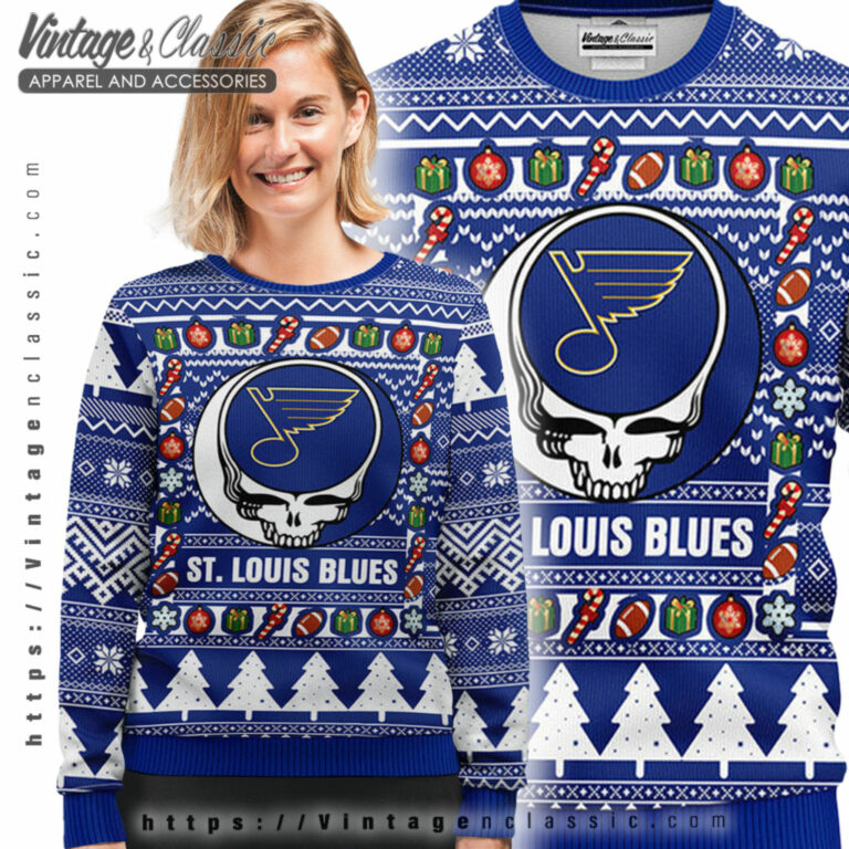 St Louis Blues Grateful Dead Ugly Sweater Ugly Sweater shirt St Louis Blues Grateful Dead Ugly Sweater Ugly Sweater shirt