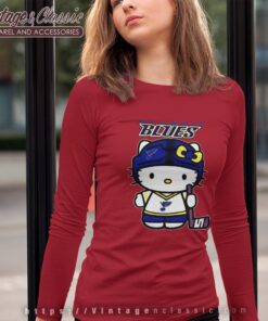 St Louis Blues Hello Kitty Shirt Long Sleeve Tee