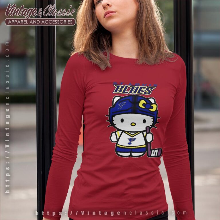 St Louis Blues Hello Kitty Shirt Long Sleeve Tee St Louis Blues Hello Kitty Shirt Long Sleeve Tee