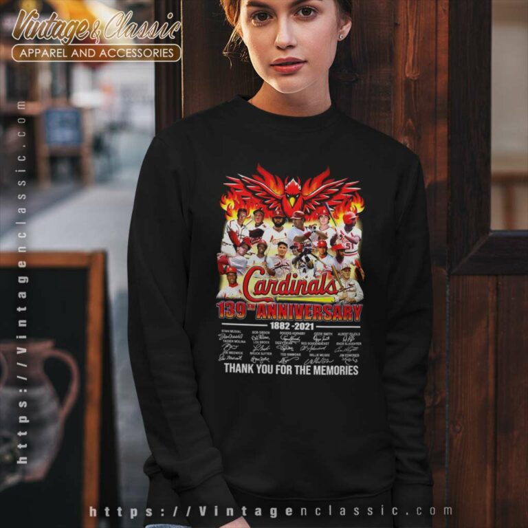 St Louis Cardinals 139th Anniversary Thank You For The Memories Sweatshirt St Louis Cardinals 139th Anniversary Thank You For The Memories Sweatshirt