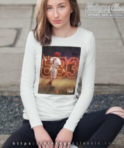 St Louis Cardinals Albert Pujols 695 Career Home Runs Signature Long Sleeve Tee