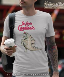 St Louis Cardinals Godzilla Throw A Baseball T Shirt