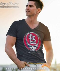 St Louis Cardinals Grateful Dead Steal Your Base V Neck TShirt