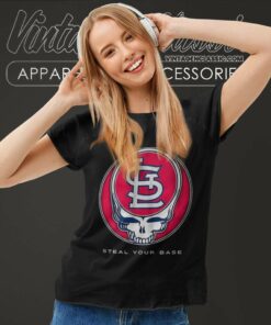 St Louis Cardinals Grateful Dead Steal Your Base Women TShirt