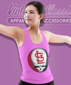 St Louis Cardinals Grateful Dead Steal Your Face Tank Top Racerback