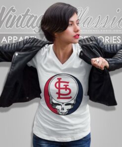 St Louis Cardinals Grateful Dead Steal Your Face V Neck TShirt
