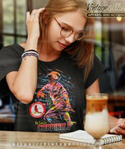 St Louis Cardinals Neon Baseball Women TShirt