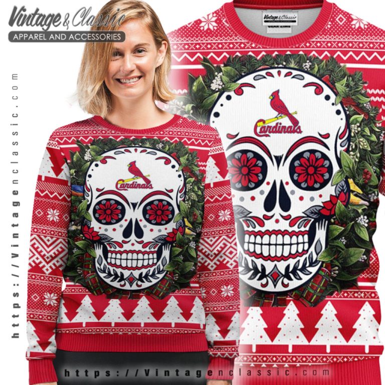 St Louis Cardinals Skull Ugly Christmas Sweater Ugly Sweater shirt St Louis Cardinals Skull Ugly Christmas Sweater Ugly Sweater shirt