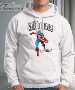 St Louis Cardinals Team Captain America Marvel Hoodie