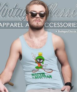 St Paddys Day Marvin The Martian Looney Tunes Tank Top Racerback
