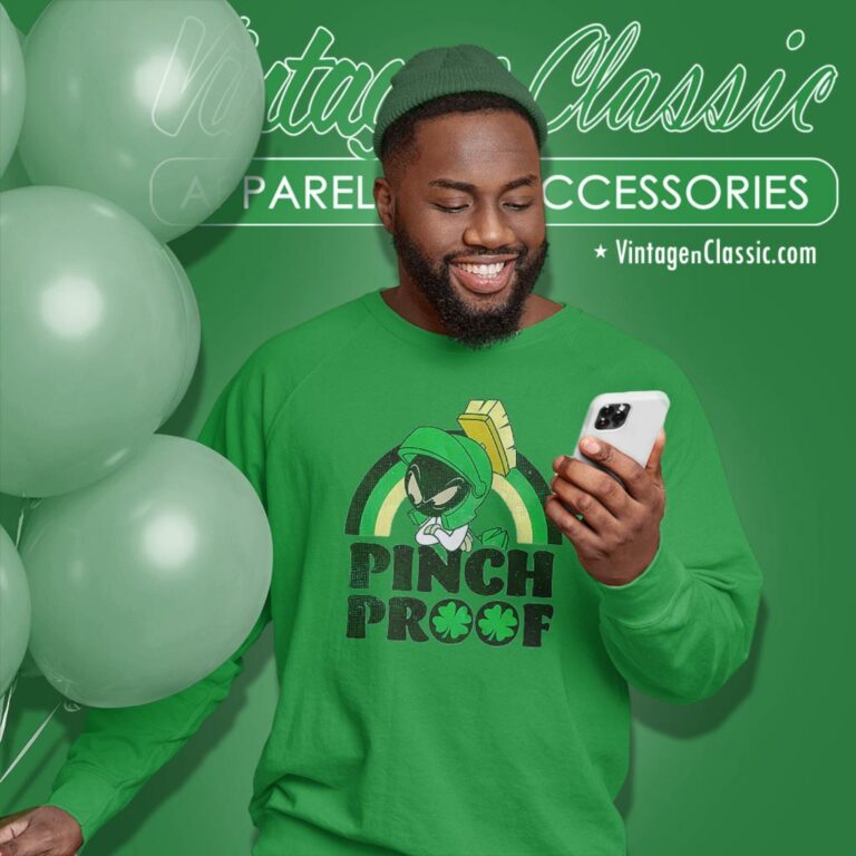 St Patricks Day Marvin The Martian Pinch Proof Looney Tunes Sweatshirt St Patricks Day Marvin The Martian Pinch Proof Looney Tunes Sweatshirt