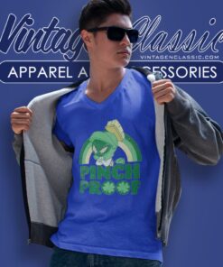 St Patricks Day Marvin The Martian Pinch Proof Looney Tunes V Neck TShirt