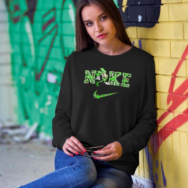 St Patricks Day Minnie NIKE Sweatshirt St Patricks Day Minnie NIKE Sweatshirt