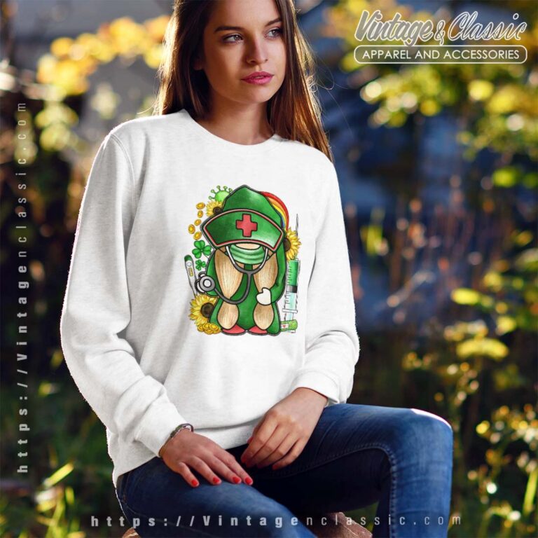 St Patricks Day Nurse Gnome Sweatshirt St Patricks Day Nurse Gnome Sweatshirt