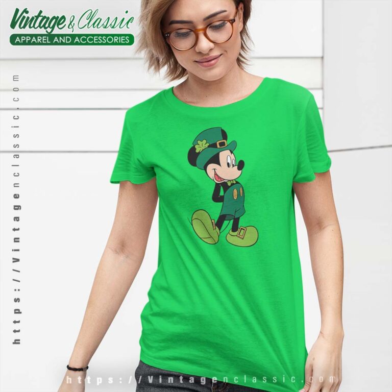 St Patricks Day Shirt Disney Mickey Leprechaun Green Tshirt Women St Patricks Day Shirt Disney Mickey Leprechaun Green Tshirt Women