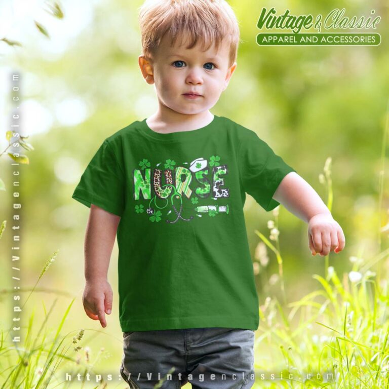 St Patricks Lucky Nurse Stethoscope Kids Shirt St Patricks Lucky Nurse Stethoscope Kids Shirt