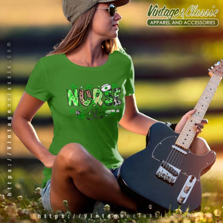 St Patricks Lucky Nurse Stethoscope Tshirt St Patricks Lucky Nurse Stethoscope Tshirt