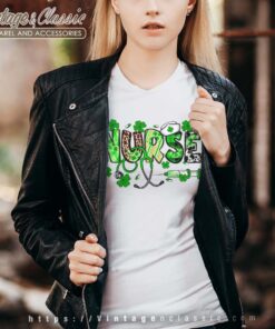 St Patricks Lucky Nurse Stethoscope Vneck