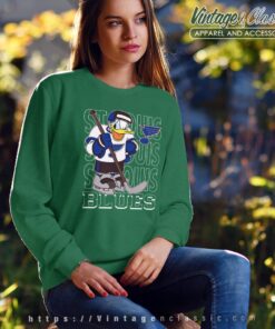 St Louis Blues Donald Duck Hockey Shirt 3 St Louis Blues Donald Duck Hockey Shirt Sweatshirt