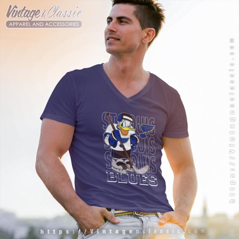 St Louis Blues Donald Duck Hockey Shirt V Neck TShirt St Louis Blues Donald Duck Hockey Shirt V Neck TShirt