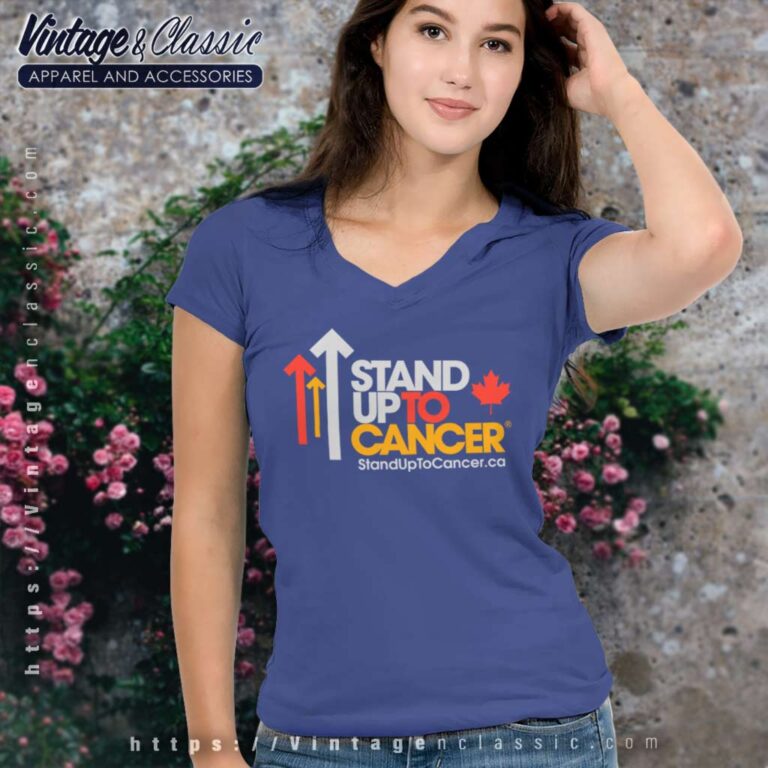 Stand Up To Cancer V Neck TShirt Stand Up To Cancer V Neck TShirt