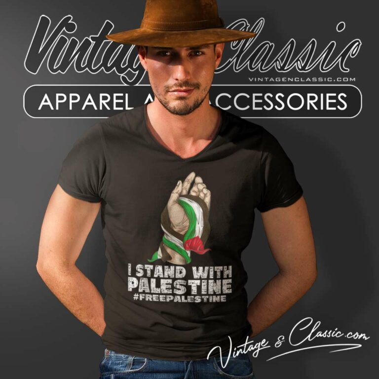 Stand With Palestine Free Palestine Free Gaza V Neck TShirt Stand With Palestine Free Palestine Free Gaza V Neck TShirt